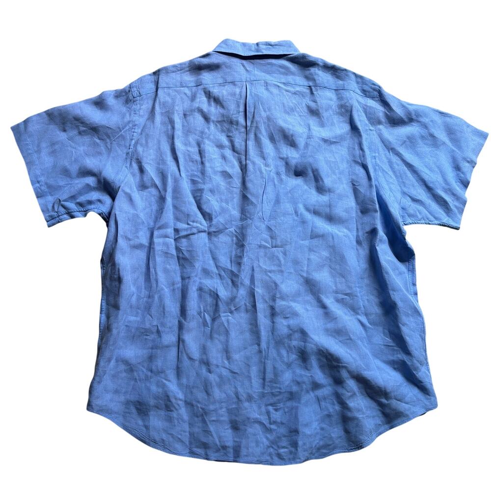 Polo by Ralph Lauren 100% Linen Casual Button Down Short Sleeve Shirt Resort XXL - Picture 5 of 7